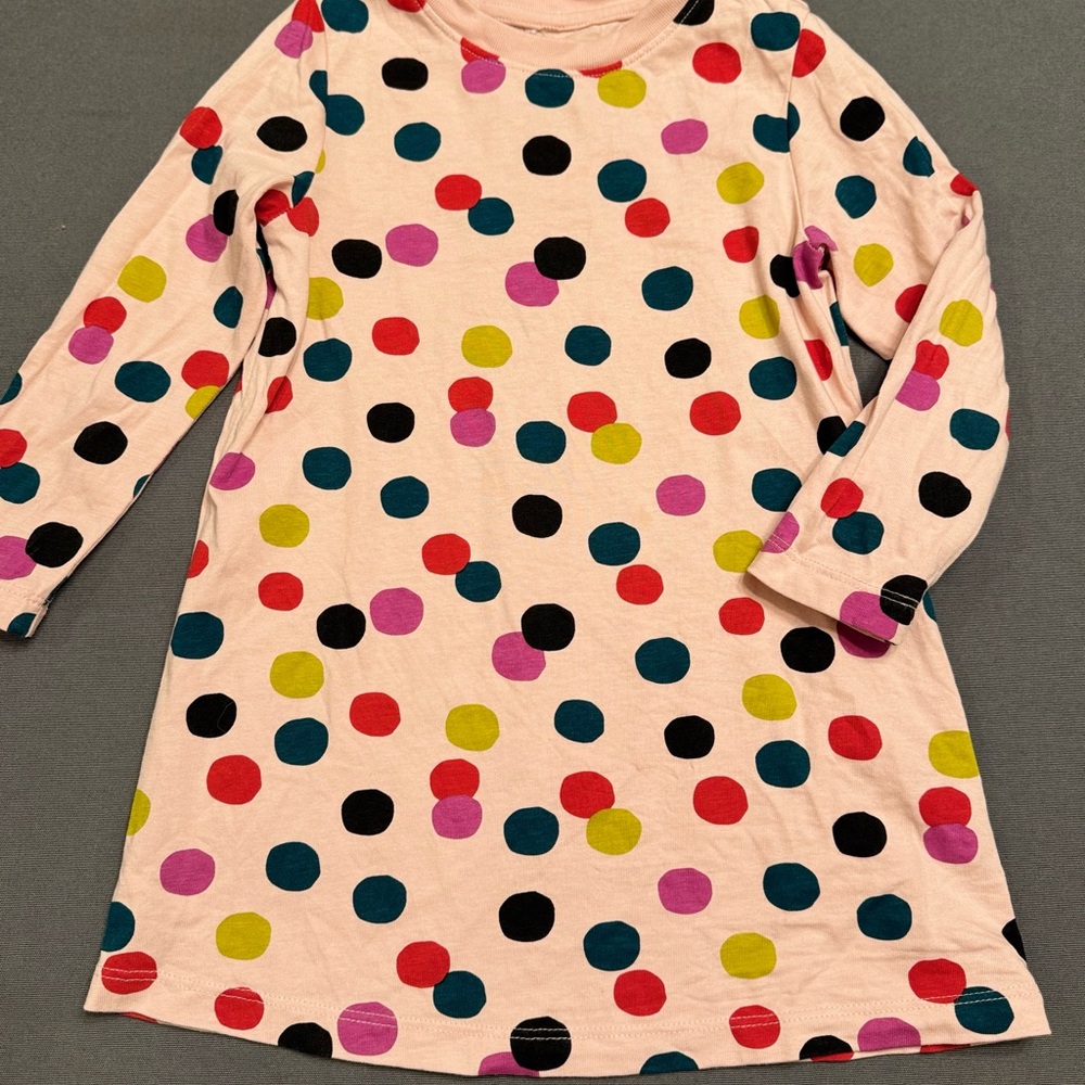 Colorful Polka Dot Long Sleeve Dress